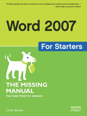 cover image of Word 2007 for Starters